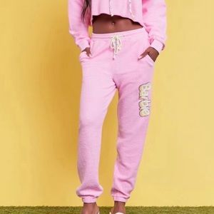 Barbie Limited Edition Pink Graphic Beaded Joggers